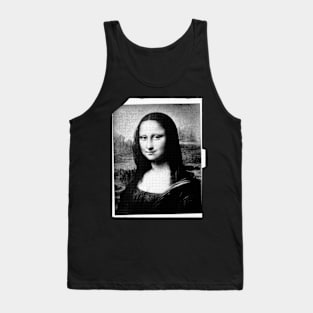 Black and White Davinci Mona Lisa Tank Top